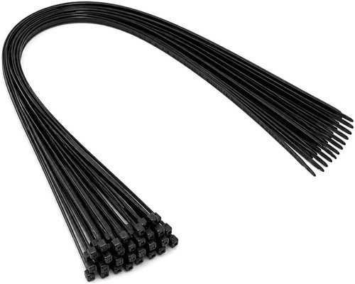 Black extra long cable ties - black,