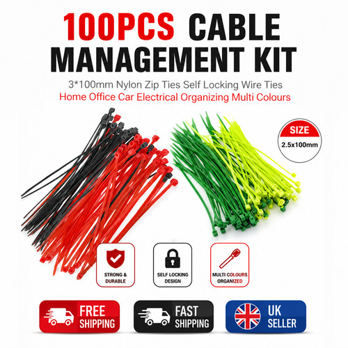 Cable ties 5x100mm nylon - cable, zip