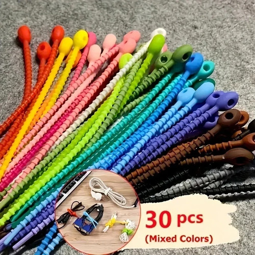 30pcs silicone cable organiser - silicone,