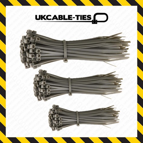 Grey silver cable ties - ties, 100mm