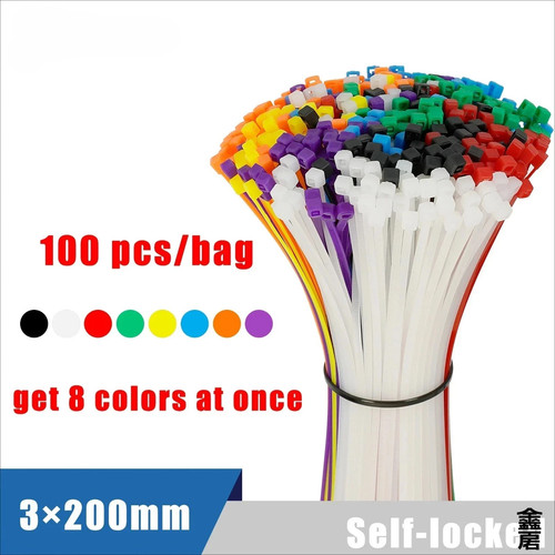 100pcs cable ties 200mm - 100pcs,