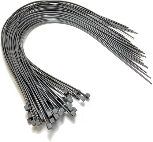 Grey nylon cable ties - grey,