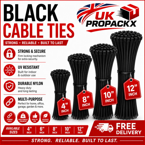 Black cable ties zip - zip,