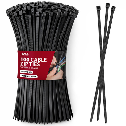 Black cable ties zip nylon - ties,