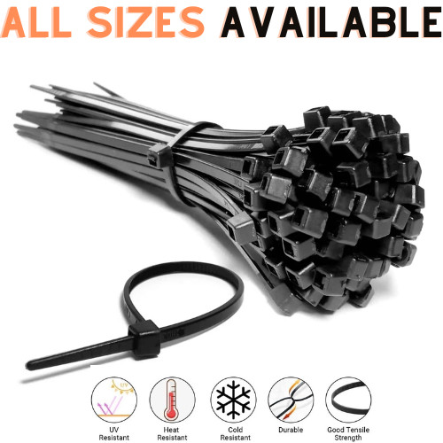 Black cable ties - black,