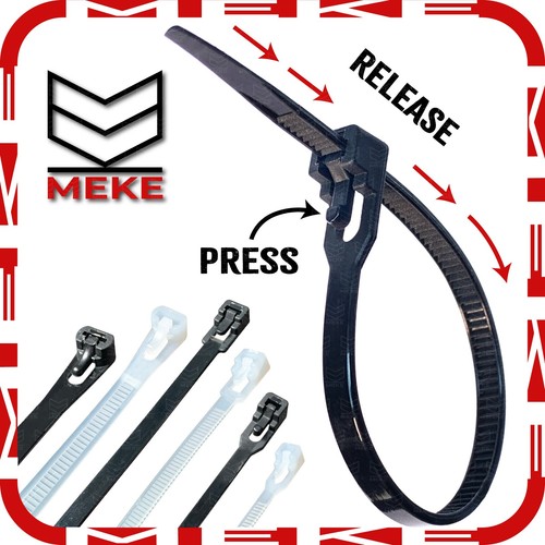 Releasable reusable cable ties - releasable,