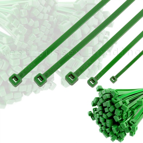 Green cable ties - ties., small