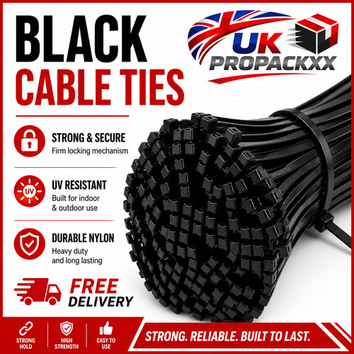 Black cable ties - black, /