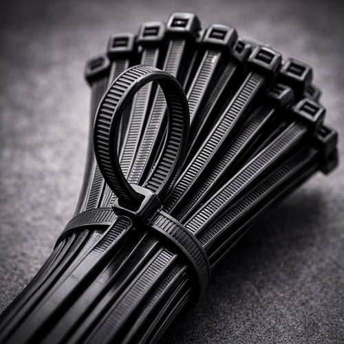 Black cable ties zip - cable,