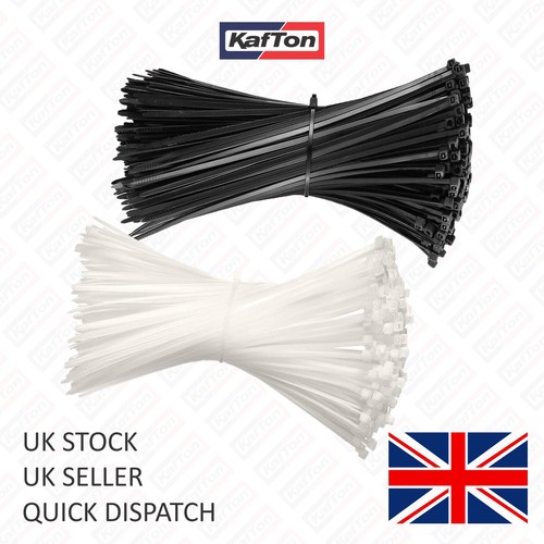 Cable ties black white - black,
