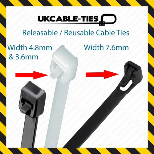 Releasable cable ties - ties, reusable