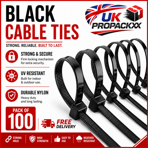 Black cable ties zip - cable,